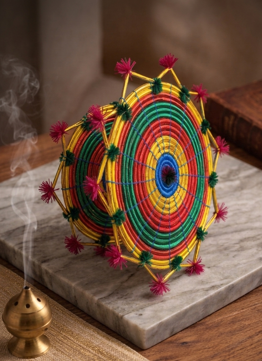Handcrafted Festive Gota Changair – Traditional Ethnic Home Decor